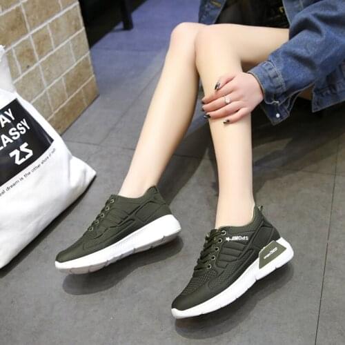 Women Running Shoes Non-slip Sneaker Breathable Soft Sole Fitness Shoes Cushioning Lightweight Lace-Up Women Outdoor Sport Shoes