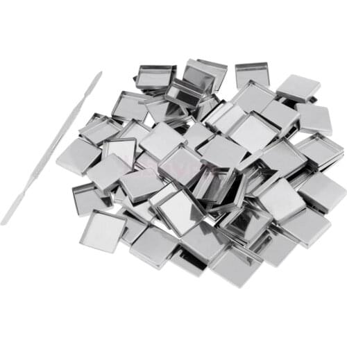 100Pcs Empty Eyeshadow Blush Makeup Pans Magnetic Tins Palette Square+Mixing Stick