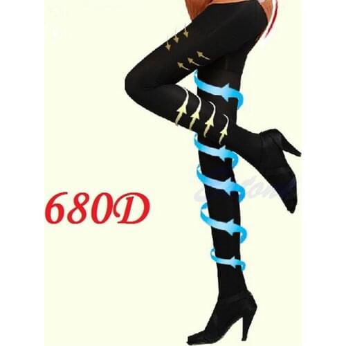 649D Women Slim Beauty Leg Shape Compression Burn Fat Thin Black Pantyhose Stocking