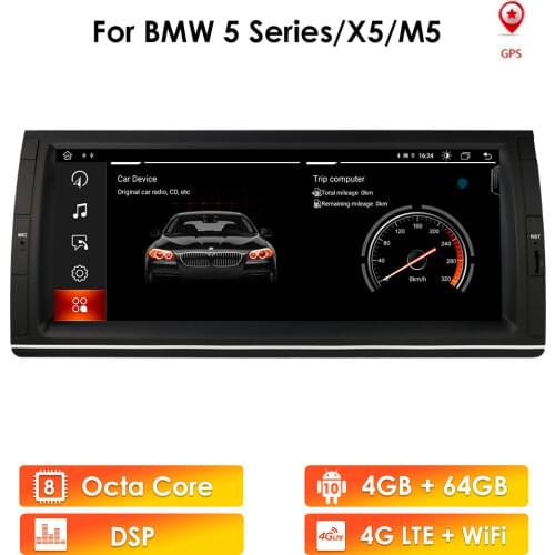 4G+64GB 2 DIN Android 10 car radio For BMW 5 E39 X5 E53 M5 E38 1994-2007 2din car stereo audio autoradio navigation WIFI carplay