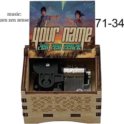 Wooden wind up Music Box anime fans Zen zen zense Your name Kimi no Na wa Music Box childrens toys birthday Christmas gifts