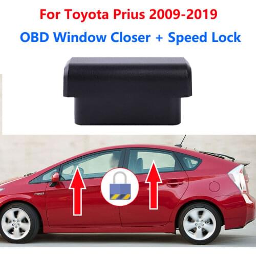 For Toyota Prius 3th 4th 2009 - 2019 Auto OBD Window Lift Closer Opening + Speed Lock Unlock OBD Module Left Hand Drive Car