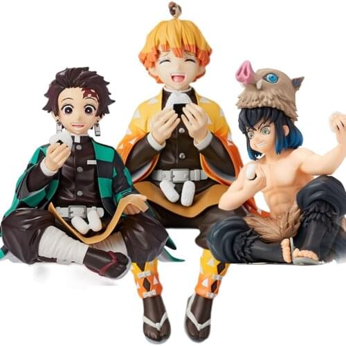 Demon Slayer Anime Figures Tsuyuri Kanawo Agatsuma Zenitsu Hashibira Inosuke Kamado Tanjirou Figure PVC Models Toys Collection