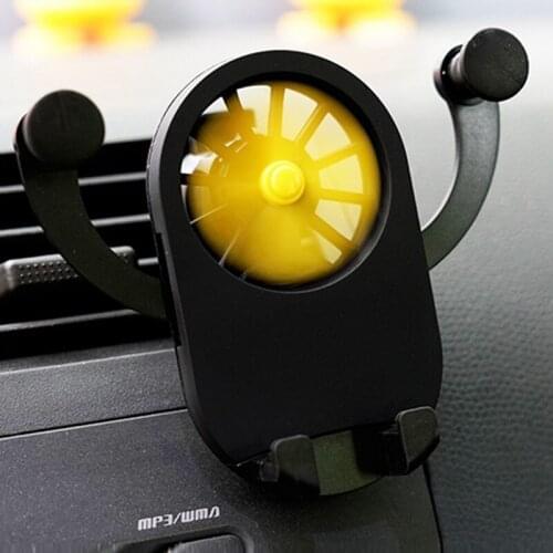 Gravity Mobile Phone Holder Car Air Outlet Small Fan Aromather Navigation GPS Cell Phone Holder Car Instrument Panel Bracket