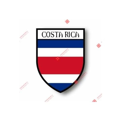 Interesting Stickers Decal Souvenir Vinyl Car Shield City Flag World Crest Costa Rica Car Decal Decoration LaptopCar Window