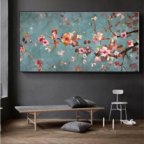 Plum Blossom Canvas Paintings Wall Classical Flowers Wall Art Pictures Large Size Posters and Prints Home Decor for Living Room