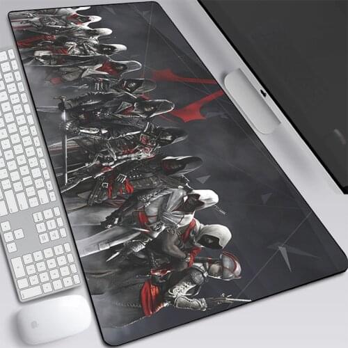 Cool Game Assassins Creed Mouse Pad Gamer Lock Edge Rubber PadMouse 70x30cm Mouse Pad Keyboard Computer Mat for Boys Gifts