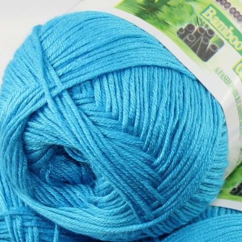 Lot of 1 BallsX50g Color optional Super Soft Natural Bamboo Cotton Knitting Yarn Turquoise 322-919