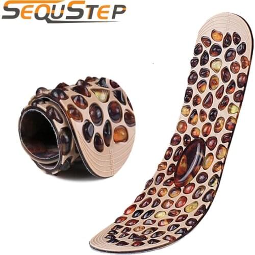 Sequstep Gel Stone Massage Pad For Acupuncture Point Massaging Insoles Non-Slip Metatarsal Pads Foot Care Relax Cushion Insert