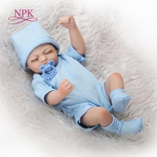 NPK 12 Inch Mini Princess Reborn Doll Toy 26cm Handmade Full Silicone Girl Baby Dolls & Stuffed Toys Vinyl Babies Doll Toys