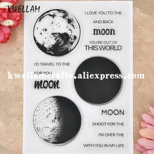 Moon Scrapbooking DIY photo cards rubber stamps clear stamps transparent stamp 11x16cm KW8101206
