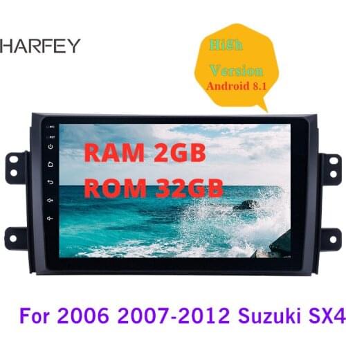 Harfey RAM 2GB ROM 32GB Android 8.1 9 inch 2Din Car Radio GPS Multimedia Unit Player For 2006 2007 2008 2009-2012 Suzuki SX4