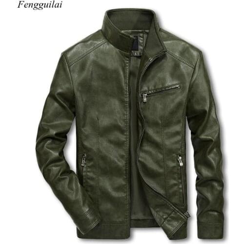 Men Motorcycle Leather Jackets 4Xl 5Xl Man Pu Streetwear Coat Mans Bomber Suits Windbreaker