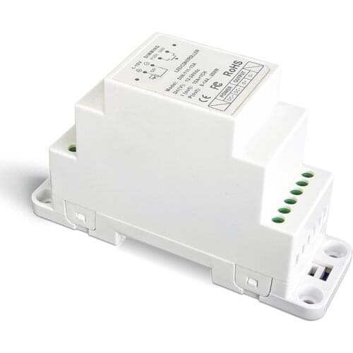 New DIN-711-12A 0-10V LED Dimming Driver;DC12V-24V Low Voltage Input;12A*1CH Output DIN Rail PWM Push Dim Dimmable Power Drive