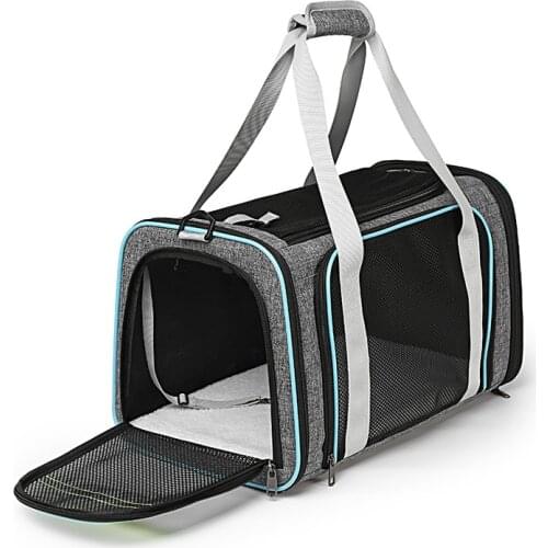 Wholesale Fashion Soft Sided Eco-Friendly Foldable Pet Cat Tote Bag Dog Travel Bag