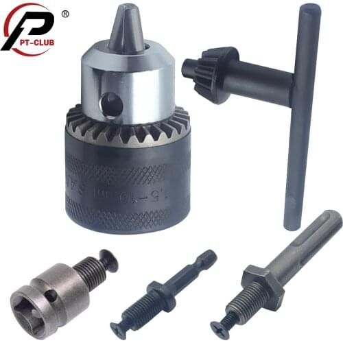 0.6-6mm Precise Drill Chuck Converter 3/8''-24UNF Thread Quick Change Adapter SDS-Plus Shank 1/4" Hex