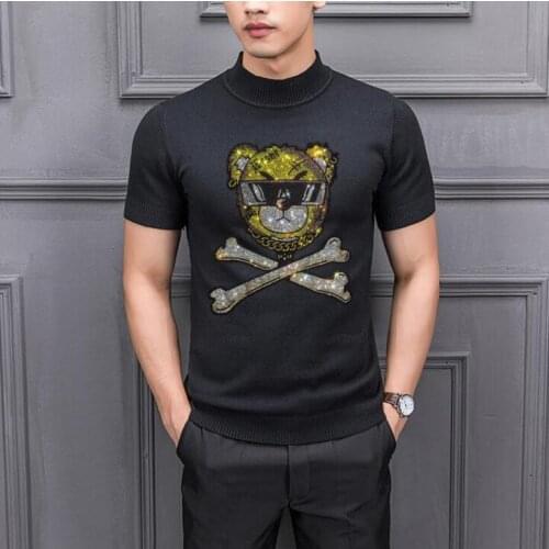 Drop shipping men Luxury New Winter Hot drill Casual Sweaters pullover Asian Plug Size High quality 2021 new man clothes