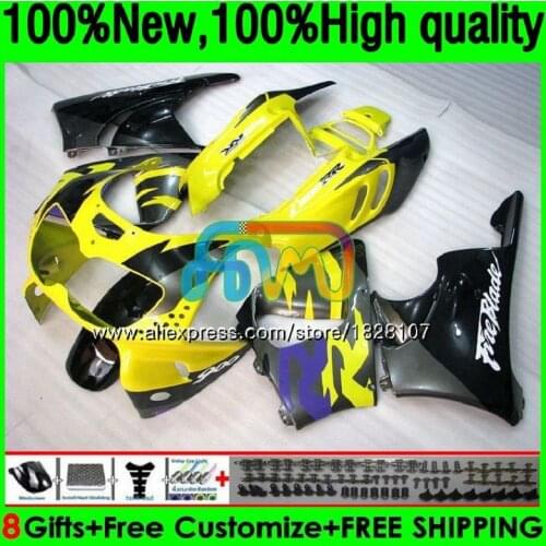 Body For HONDA CBR 900 893RR CBR900RR CBR893RR 94 95 Yellow black 96 97 150BS.106 CBR900 CBR893 RR 1994 1995 1996 1997 Fairings