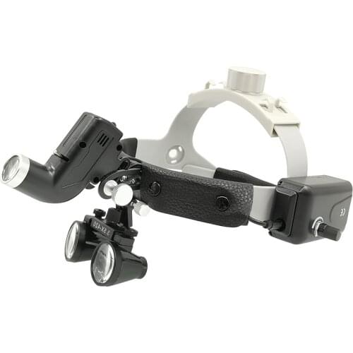 Dental Loupes Dentist Magnifier Lab Medical Surgical Headlight Magnification Binocular 2.5/3.5x Headlamp Dental Laboratory Tools