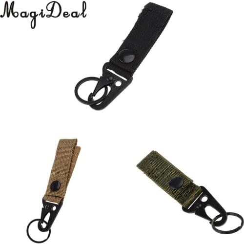Tactical Nylon Webbing Buckle Key Holder Hook Strap Buckle Outdoor Hanging Belt Carabiner Clip Outdoor Training Backpacking