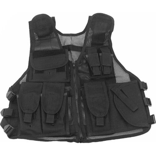 Tactical Molle Vest Mag Holster Pouch Combat Mesh Vest Black Paintball CS Wargame Clothes Hunting Vest Accessories