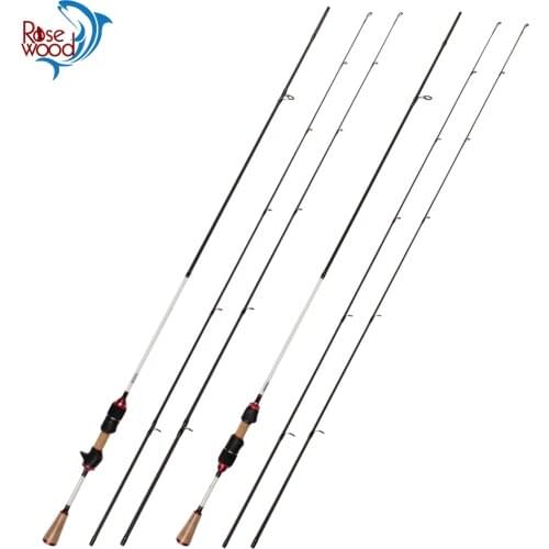 RoseWood 2.1m UL Trout Rods 2 Tips Carbon Spinning Fishing Pole Soft Tip Casting Rod Lure Weight 0.8-5g Soft Cork Handle Stick