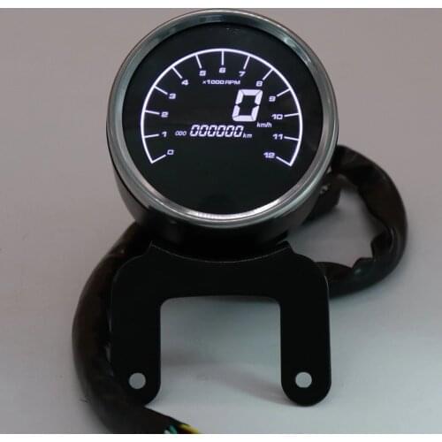 Universal Motorcycle LCD Digital Odometer Speedometer Tachometer Gauge Kph