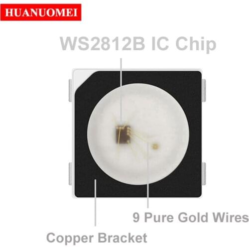 WS2811 WS2812B LED 5050 SMD RGB with embedded WS2811 IC;5V,0.3W,60mA,1000pcs/bag;SOP-4 new version,with only 4pin,black frame