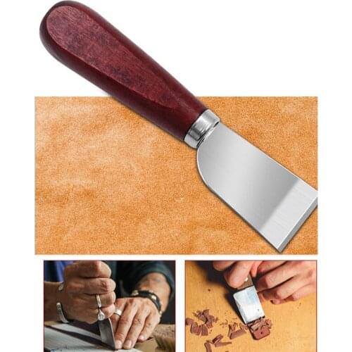 1PCS DIY Craft Leather Trimming Knife Leather Carving Tools Shovel Leather Cutting Knife 35mm Width