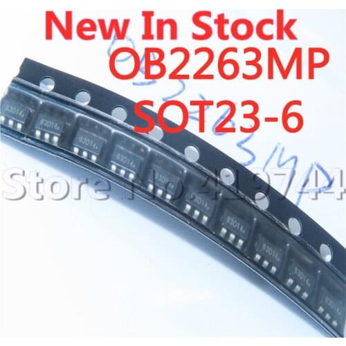 10PCS/LOT Quality 100% OB2263 OB2263MP SOT23-6 SMD (screen printing 63C 63A) LCD power chip In Stock New Original