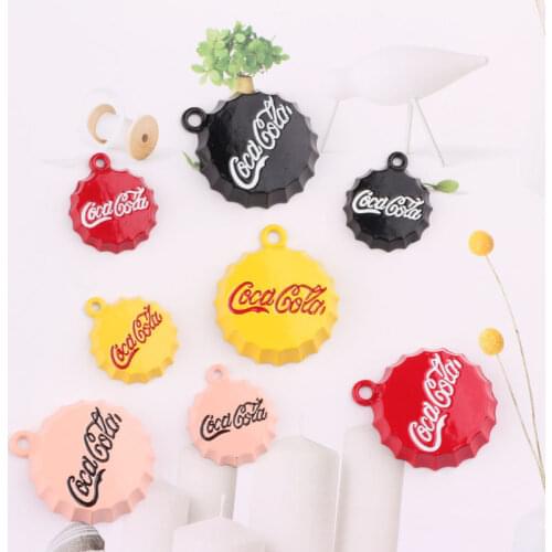 10pcs drinks charm enamel Bottle cap charm for jewelry making fashion charm earring pendant fashion charms