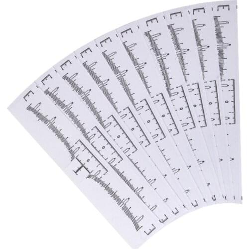 100pcs Microblading Eyebrow Sticker Disposable Brow Ruler Measure Tool