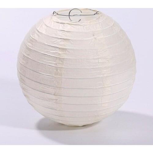 20PCS Beige Chinese Paper Lantern Lampion Baby Shower Birthday Wedding Party Decoration Hanging Paper Ball Lantern Bedroom Lamps