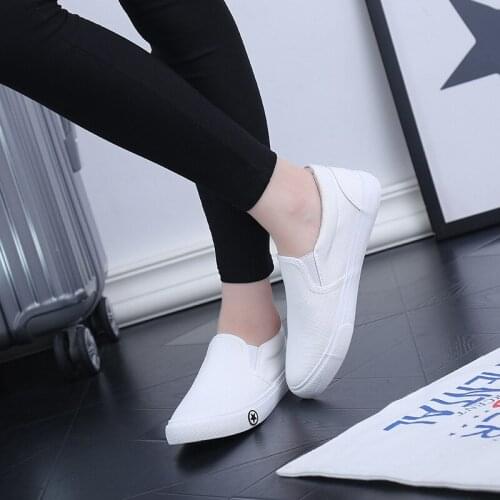 2018 New Women Shoes Canvas Shoes Female Spring And Summer White Breathable Couple Shoes Female Footwear Flat Sneakers New
