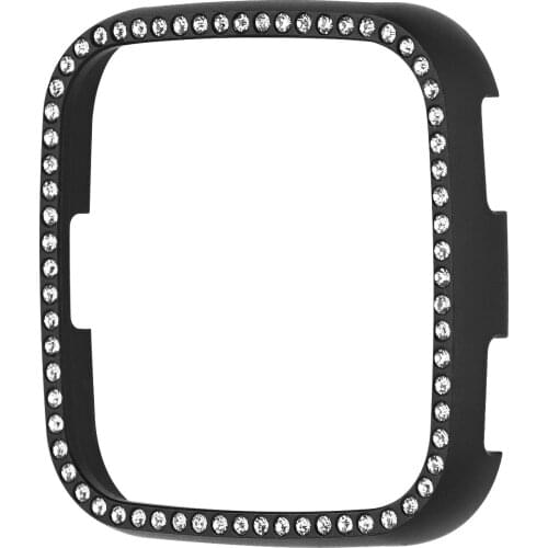 Bling Diamond Aluminum alloy metal Frame bumper Fitbit versa case band for fitbit versa back cover For women