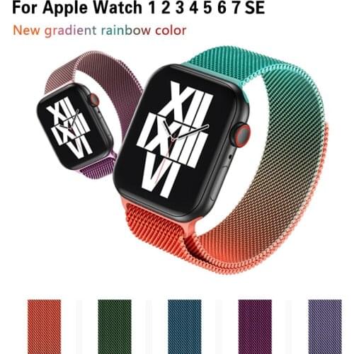 Milan Magnetic Metal Stainless Steel Watch for apple watch 42mm 40mm 42mm 38mm Wrist Bracelet for iWatch Series 2 3 4 5 6 SE
