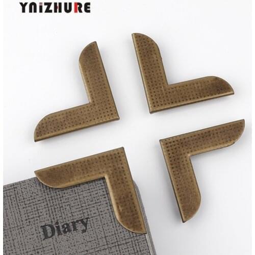 Bronze Tone Book Scrapbooking Albums Menus Corner Protectors Metal Corners For Books Antique Protector 20mm 10PCs