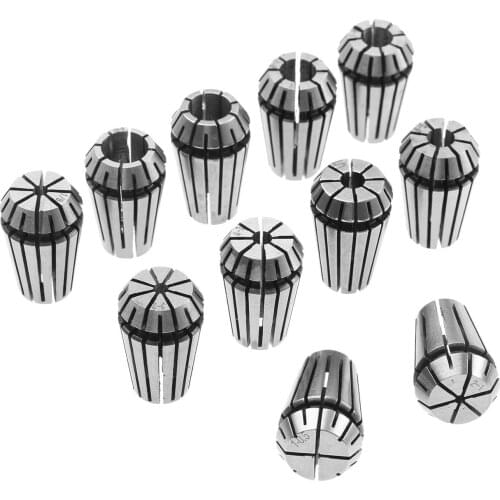 ER16 Collet Chucks Tool Holder For CNC Milling Lathe Tool Engraving Machine 1/8 Inch (3.175mm) 1/2/3//4/5/6/7/8/9/10mm 11Pcs/set