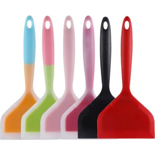Home Cooking Utensils Silicone Spatulas Beef Meat Egg Kitchen Scraper Wide Pizza Shovel Heat Resistant Non-Stick Food Lifters