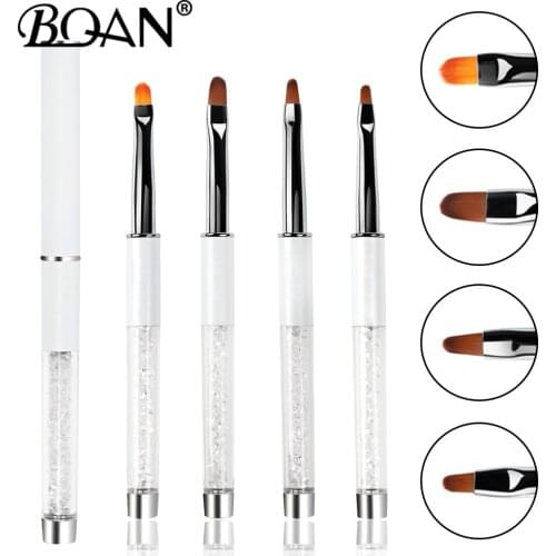 BQAN 2#4#6#8#10 Gel Brush Liner Painting Pen Acrylic Drawing Brush for Nails Gradient Rhinestone Handle Manicure Nail Art Tool