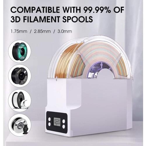 EBOX 3D Printer Filament Storage Box Dust-proof, Filament Spool Holder, Compatible with 1.75mm, 2.85mm, 3.00mm Filament