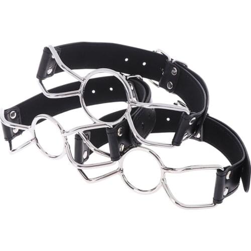 Leather Sex Toys Ring Gag Flirting Open Mouth With O-Ring Sex Bondage BDSM Adult Erotic Play Sex Toys For Couples