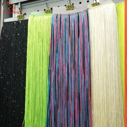CHENGBRIGHT 5 Yard 100CM White Long Lace Tassel Fringe Lace Trim Ribbon Sew Latin Dress Stage Garment Curtain DIY Accessories