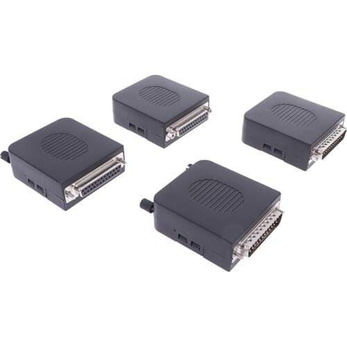 Hot 1pc Practical D-Sub DB25 25Pin Male Connector Terminals Module Screw Cable Plug Cover Solderless Connectors New