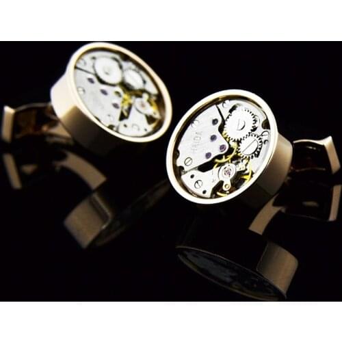 Mechanical Watch Movement Cufflinks Mens Shirt Metal Cufflinks Jewelry Clothing Accessories