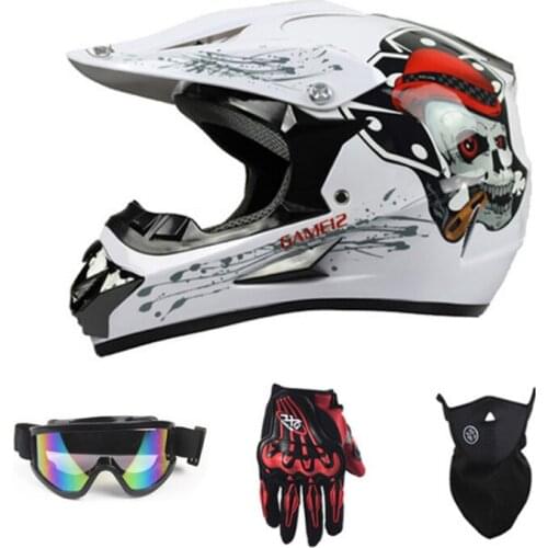 Super-Cool Motorcycle Helmet off road motorbike full face moto cross helmet MTB DH racing helmet capacetes DOT approved Free 3