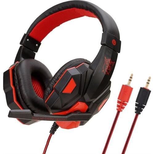 Over Ear Headset Gamer Stereo Deep Bass Gaming Headphones with Microphone for PC Computer Laptop Notebook