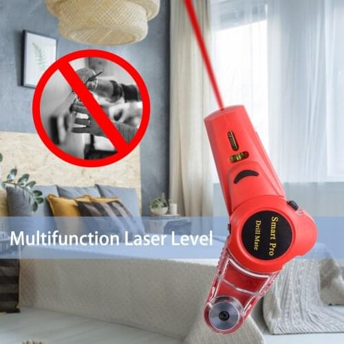 Drill Guide Collector 2 In 1 Laser Level With Drill Dust Collector Horizontal Vertical Line Laser Locator Measuring Tools