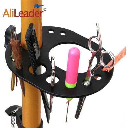 Alileader Cheap Convenient Multifunction Tray For Adjustable Wigs Stand For Mannequin Trainning Head Holder BarberS Kit