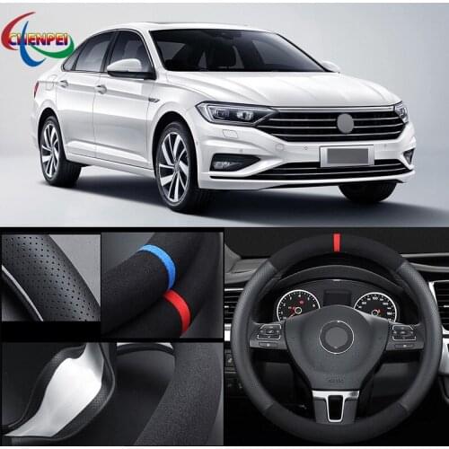 38cm Non-Slip Dreathable Suede steering wheel cover For Volkswagen Sagitar Car Interior decoration accessories